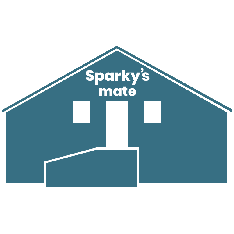 Sparky-mate-teal-house